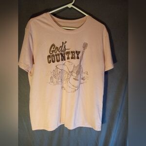 Fleurish Pink 'God's Country' Graphic Tee